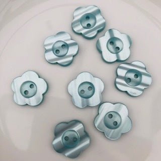 Flower button Pale Blue