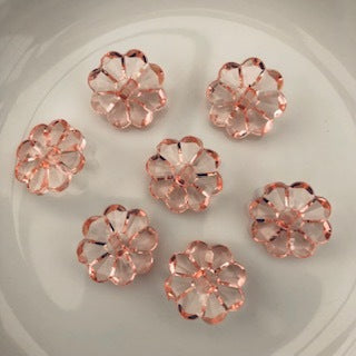 Clear Flower Button LIMITED EDITION Pink