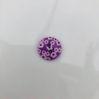 Flower Button 12mm: Lilac