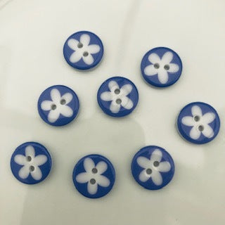 Flower Button 13mm Lilac