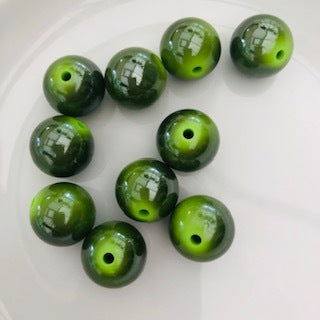 Small Round Bead : Lime Green
