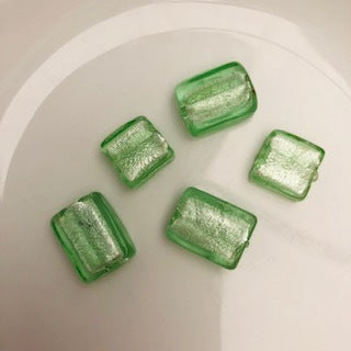 Glass Bead Square : Green