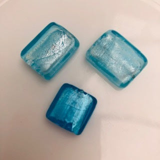 Glass Bead Square : Turquoise