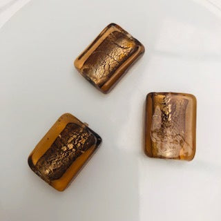 Glass Bead Square : Bronze