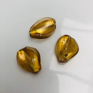 Twisted Glass Bead : Amber