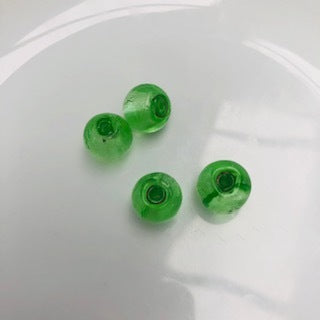 Small Glass Round Bead : Green