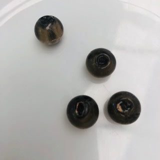 Small Glass Round Bead : Grey