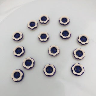 Flower Shaped Button 10mm Purple