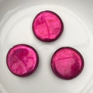 Large Round Flat Disc bead Pink