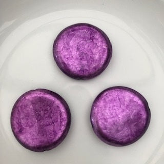 Large Round Flat Disc bead Purple
