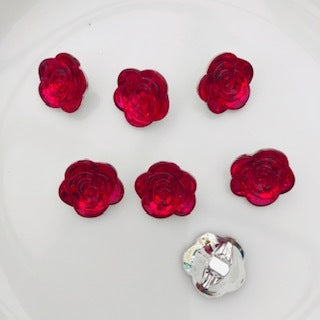 Rose Button Pink 18mm