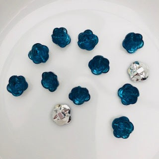 Rose Button Jade 12mm