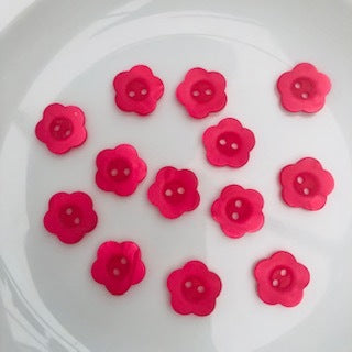 Flower Button 18mm Pink
