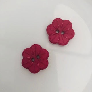 Flower Button 22.5mm Fuchsia