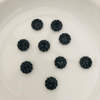 Flower Button 12.5m Black