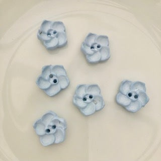 Flower Button Blue