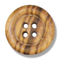 Olive Wood Buttons 4-Hole 18mm