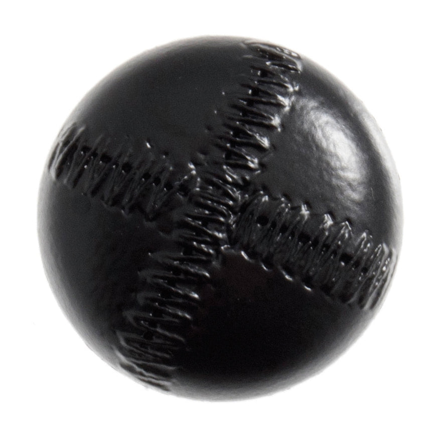 Imitation Leather Stitched Look Button 23mm Black