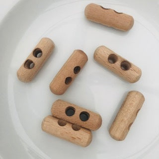 Toggle Button 35mm Burnt Wood Natural
