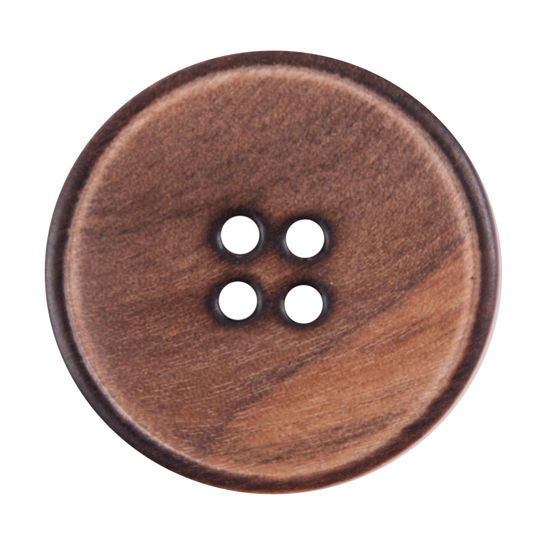 Round Olive Wood Button 27.5mm  Natural