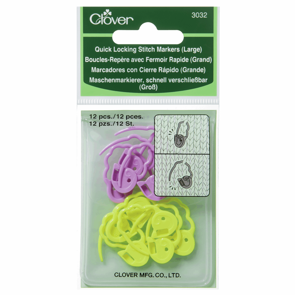 Clover Quick Locking Stitch Marker: Large