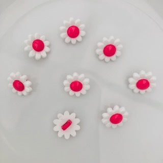 Daisy Flower Button 14mm Pink