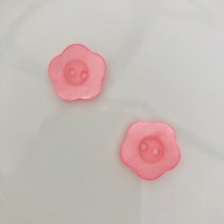 Flower Button 20mm Light Pink