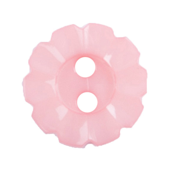 Flower Button 12.5mm Pink