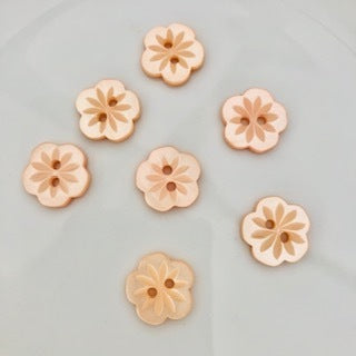 Flower Button Peach