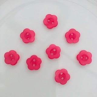 Flower Button 13mm Pink