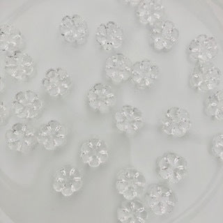 Six Petal Clear Flower 11mm Clear
