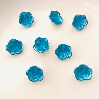 Rose Button Turquoise