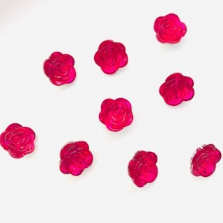 Rose Button 18mm Pink