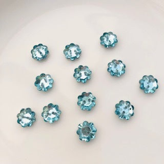 Diamante Button Turquoise