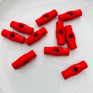 Toggle Button 25mm Bright Red