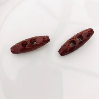Toggle Imitation Leather Button 30mm Tan