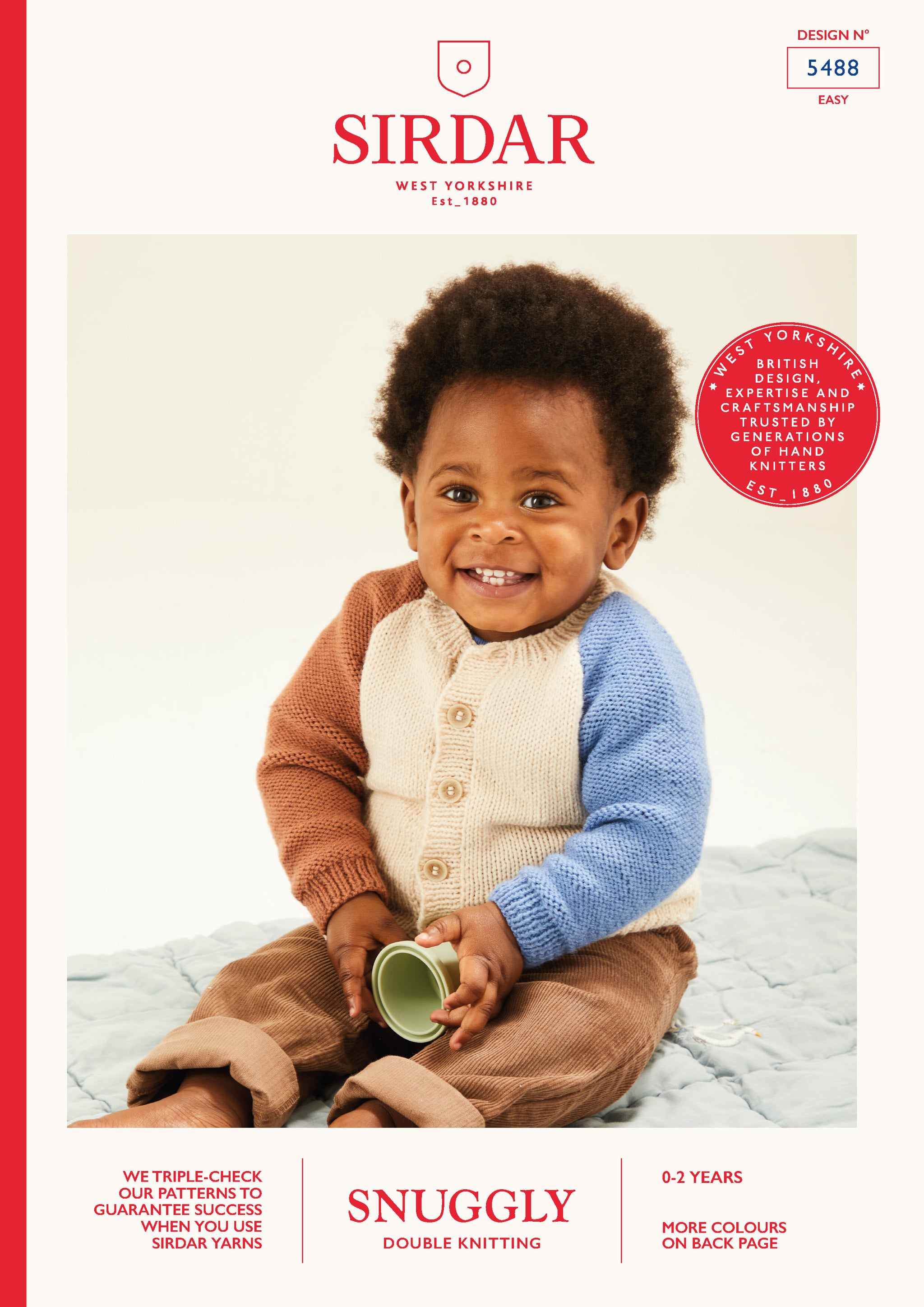 Sirdar 5488 DK Cardigan Birth - 2 Years