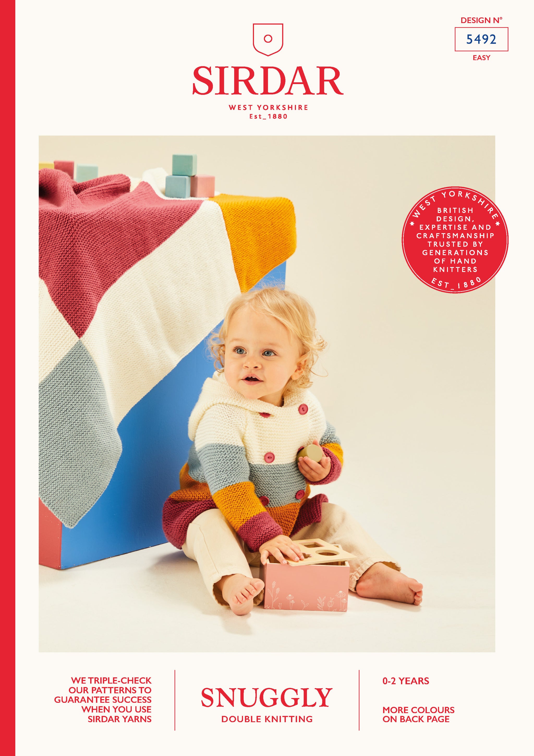 Sirdar 5492 DK Duffle Coat and Blanket Birth - 2 Years
