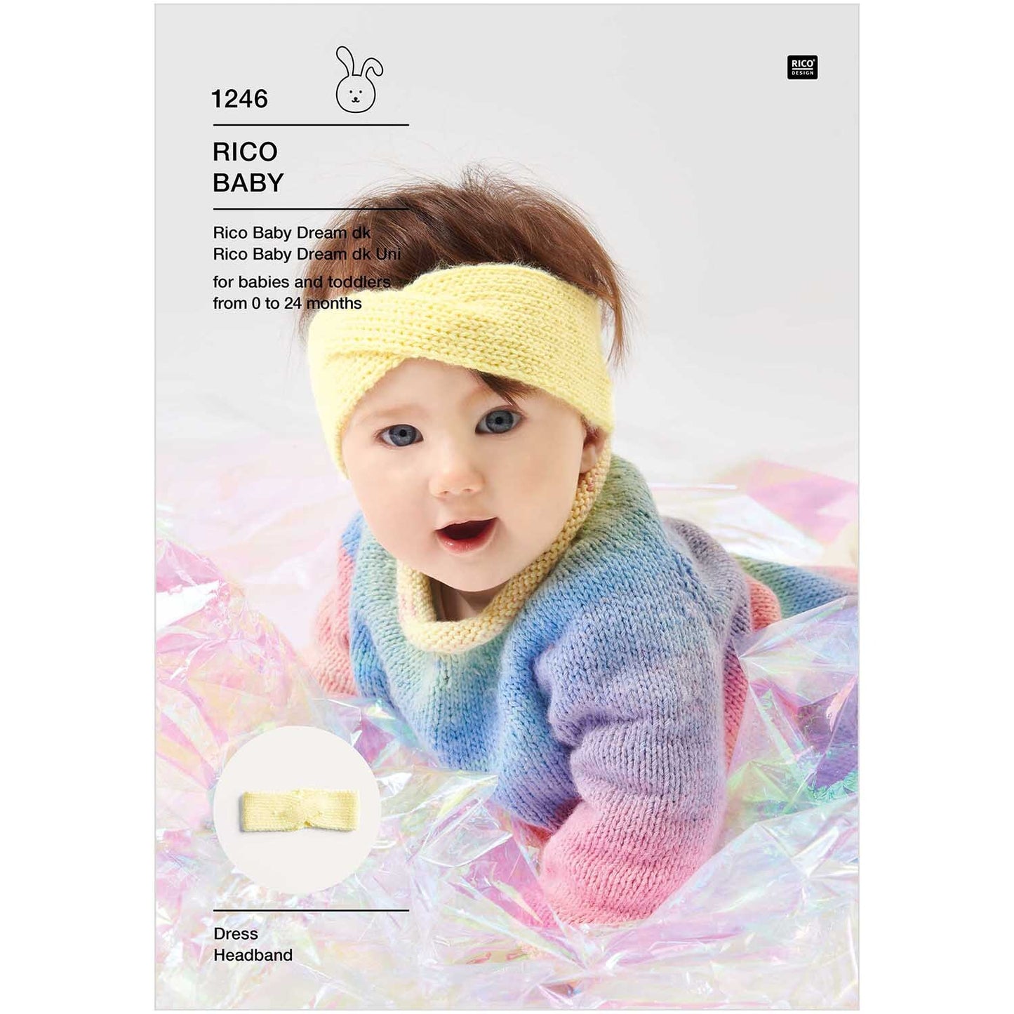 Rico Baby Dream DK 1246: Babies Dress and Headband
