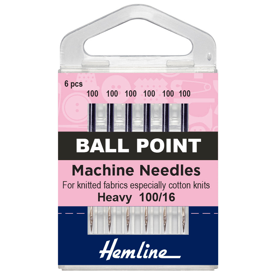 Sewing Machine Needles: Ball Point: Heavy 100/16