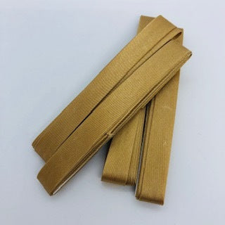 Bias Binding Satin: 2m x 15mm Tan