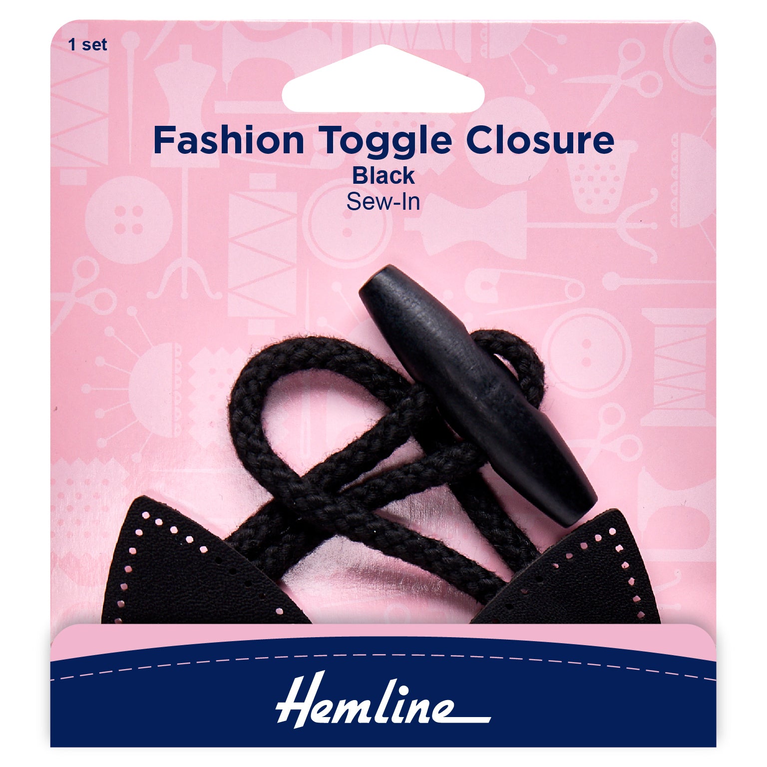 Fashion Black Toggle Closure Sew In