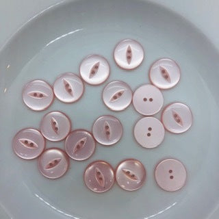 Fish Eye Button : 19mm: Pale Pink