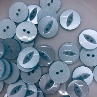 Fish Eye Button : 19mm: Turquoise