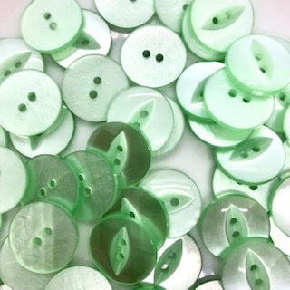 Fish Eye Button : 19mm: Pale Green