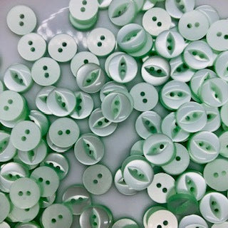 Fish Eye Button : 11mm: Pale Green