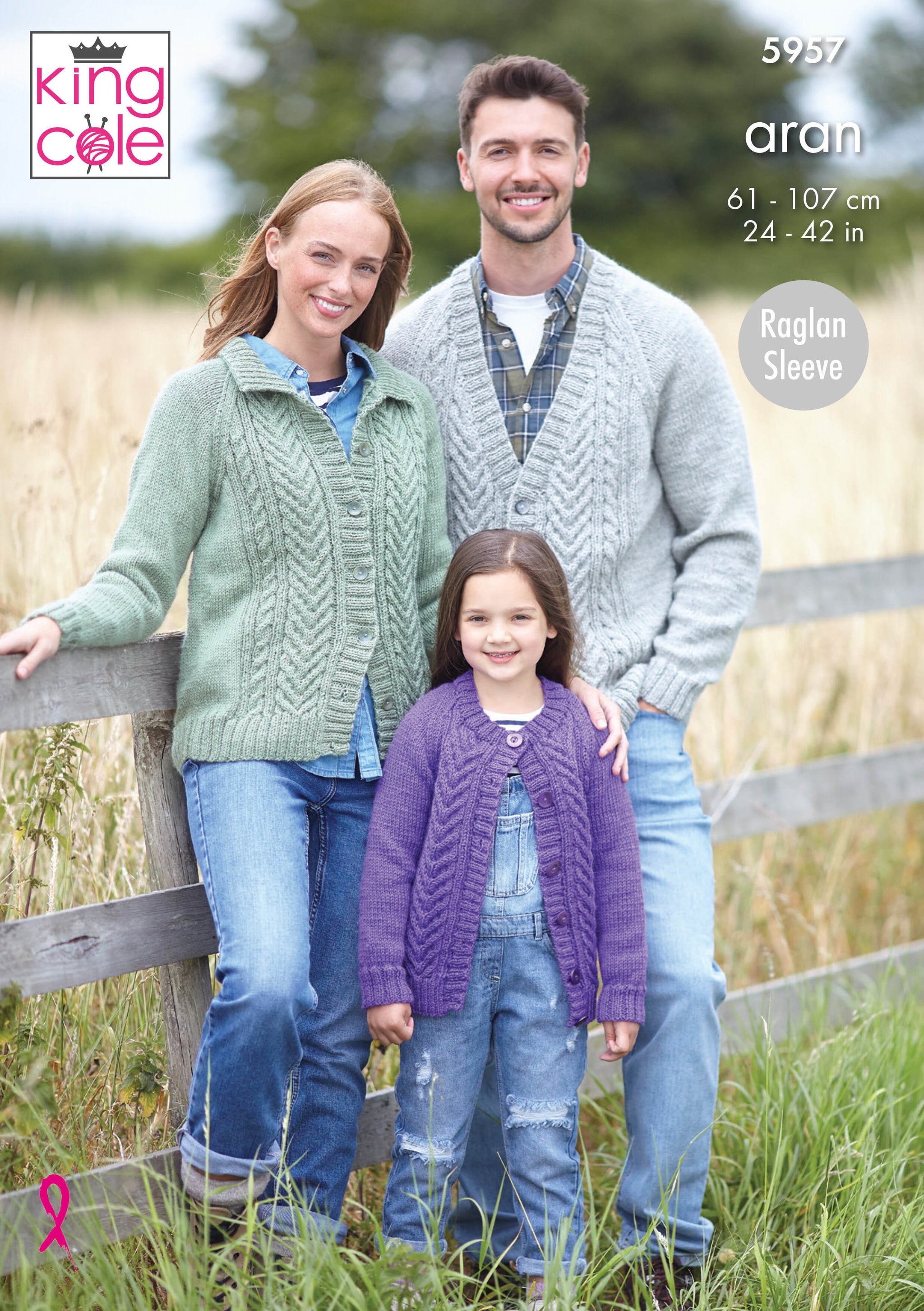 King Cole : Aran 5957 Family Aran Cardigans