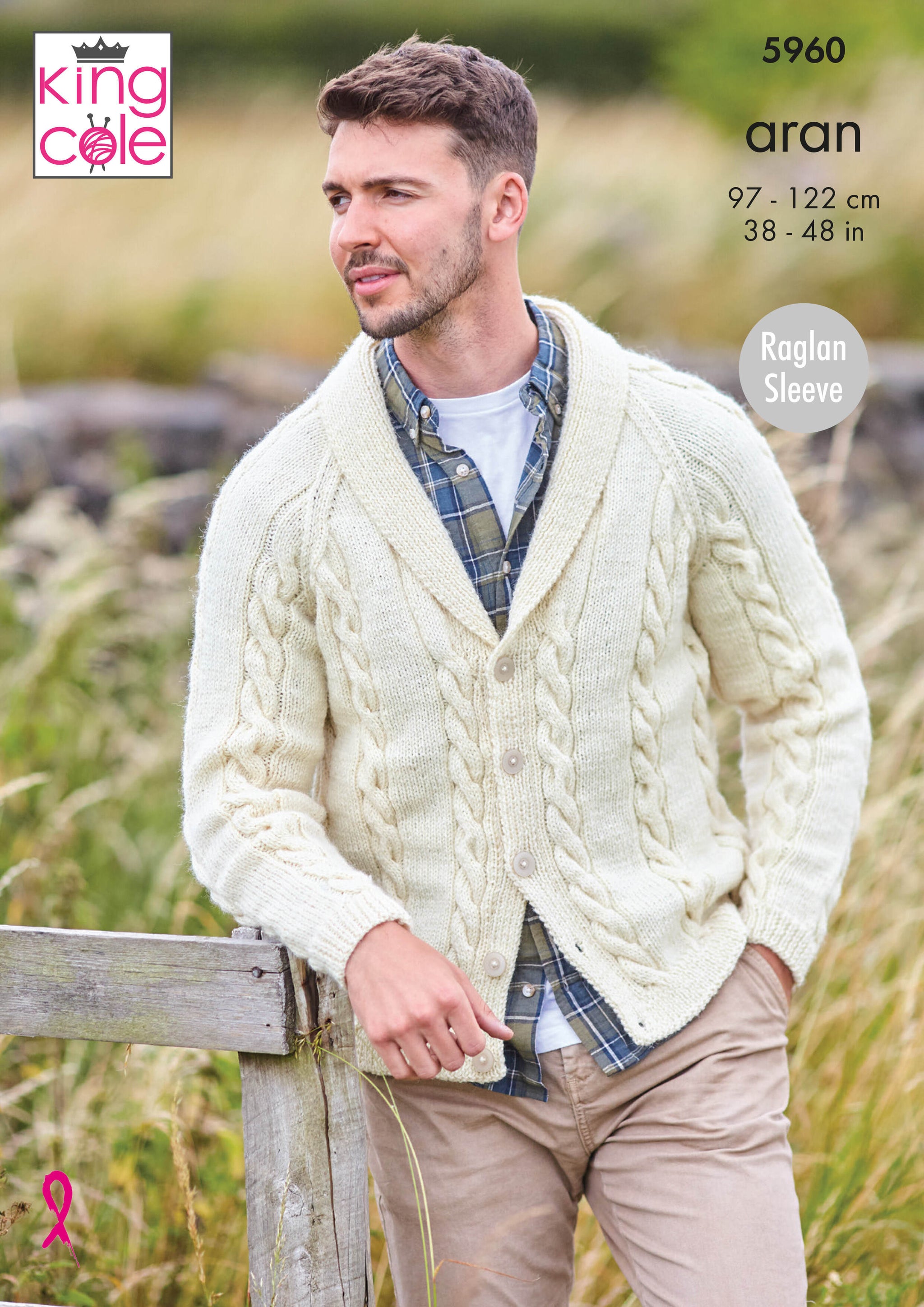 King Cole : Aran 5960 Aran Mens Cardigans