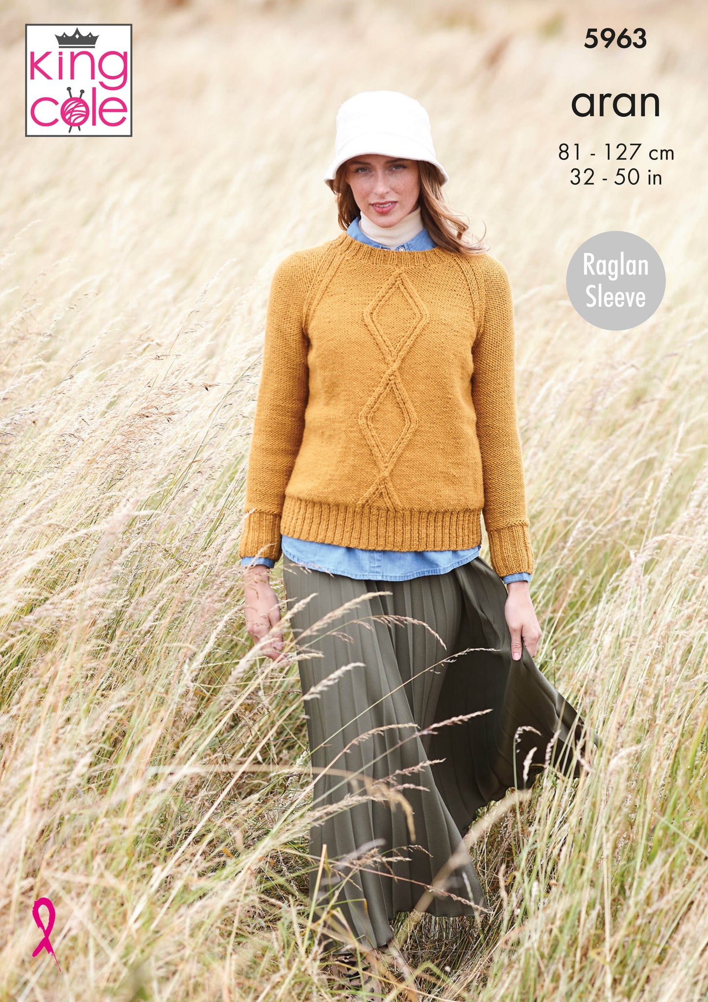 King Cole : Aran 5963 Ladies  Aran Sweaters