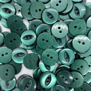 Fish Eye Button : 14mm Dark Green